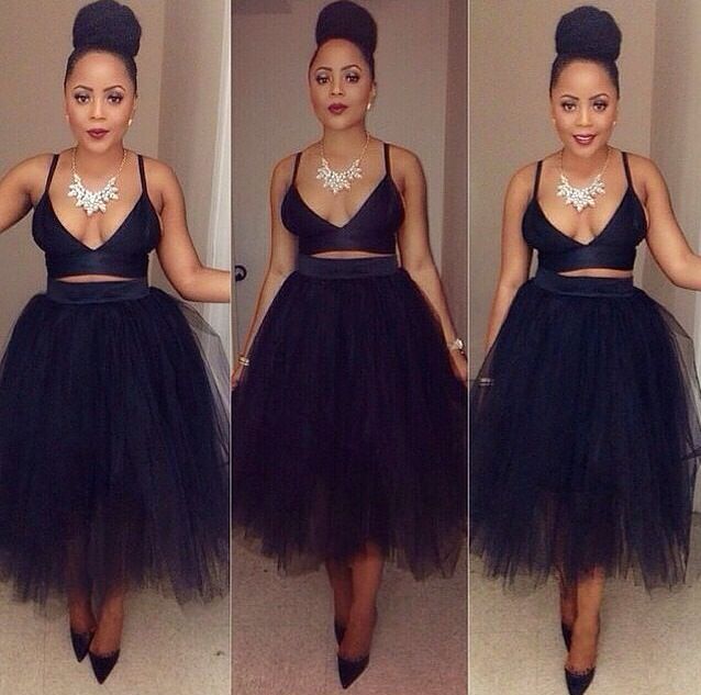 Black dress shop with tutu skirt